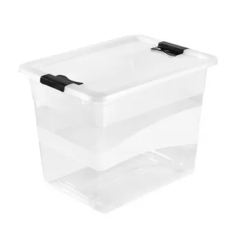 keeeper Crystalbox Cornelia škatla za shranjevanje s pokrovom, 24 L, prozorna, 39,5 x 29,5 x 30 cm
