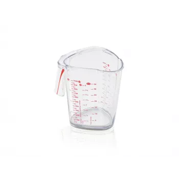 Leifheit merilna posoda 1L, prozorna, SAN plastika, lestvice ml/L/gram, primerna za pomivalni stroj
