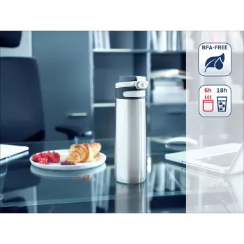 LEIFHEIT Thermo Mug Flip 600 ml srebrna