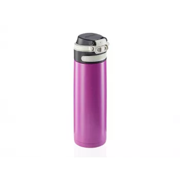 LEIFHEIT Thermos Flip 600 ml vijolična vakuumsko izolirana steklenica iz nerjavnega jekla
