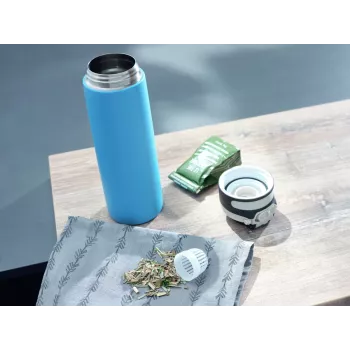 LEIFHEIT Thermos Flip 600ml svetlo modra vakuumsko izolirana steklenica iz nerjavnega jekla