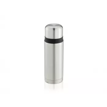 Leifheit Thermos Coco 0,75L vakuumska izolacijska steklenica, nerjavno jeklo z notranjo stekleno posodo, srebrna