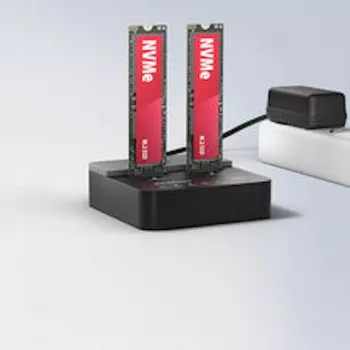 AXAGON ADSA-M2C22L priklopna postaja za dva M.2 NVMe SSD, USB-C 20Gbps, funkcija kloniranja