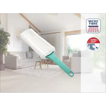 LEIFHEIT Duster ploska metlica za prah elektrostatična XL z upogljivo glavo s sistemom Click, modra/bela