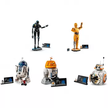 LEGO Star Wars komplet droidov (BB-8, R2-D2, BB-9E) robotski droidi z upravljanjem prek aplikacije