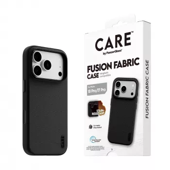 CARE by PanzerGlass Fusion Fabric ovitek črn z MagSafe za iPhone 17 Pro