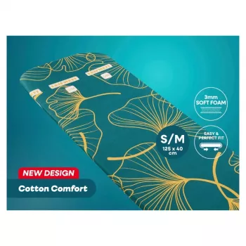 LEIFHEIT Cotton Comfort prevleka za likalno desko S/M 125x40 cm modro-bela črtasta