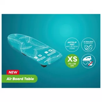 LEIFHEIT Air Board Table Compact likalna deska 70x30 cm, Thermo-Reflect, zložljiva, modro-bela