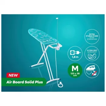 LEIFHEIT Air Board M Solid Plus likalna deska 120x38cm s prevleko Thermo-Reflect