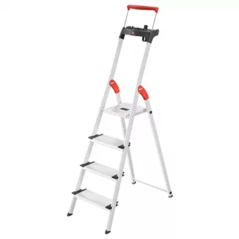 HAILO L85 ComfortLine aluminijasta gospodinjska lestev, 4 stopnice