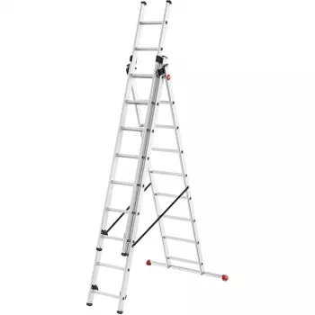 HAILO ProfiStep Combi lestev aluminij 3x9 prečk