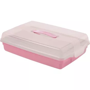 CURVER pravokotna škatla za prenašanje peciva 45x29,5x11,1 cm roza