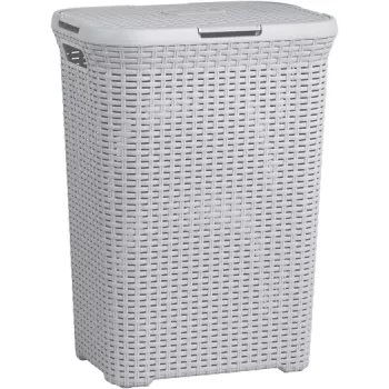 Curver Natural Style košara za perilo 60L svetlo siva