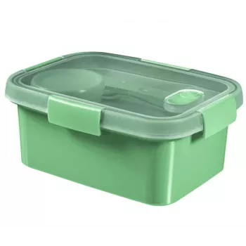 CURVER posoda za živila Lunch set pravokotna 1,2L Smart Eco To Go 20x15x9cm Soft Green