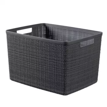 CURVER košara Jute L 20L 36x28x23cm temno siva
