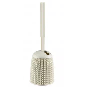 CURVER Knit WC krtača z držalom, bela, Ø14x43 cm