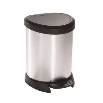 CURVER smetnjak s pedalom Deco Bin 5L srebrn