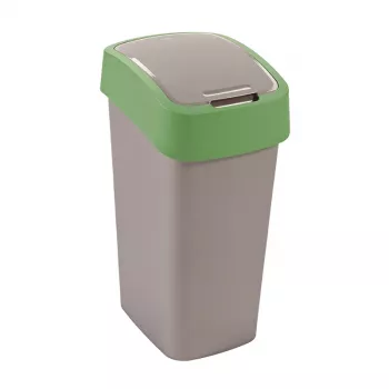 CURVER Flip Bin 45L posoda za smeti srebrna/zelena