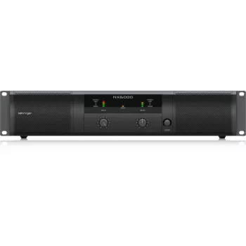 Behringer NX6000 Class-D ojačevalnik 2 x 3000W pri 4 Ohm z DSP, črn