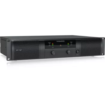 Behringer NX6000 Class-D ojačevalnik 2 x 3000W pri 4 Ohm z DSP, črn