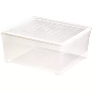 CURVER škatla s pokrovom Textilbox 18,5L, prozorna, 39.6x34.3x17.3cm