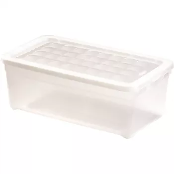 Curver Textile Box 5,7L prozorna škatla za shranjevanje s pokrovom, 34,3 x 19,5 x 12,5 cm