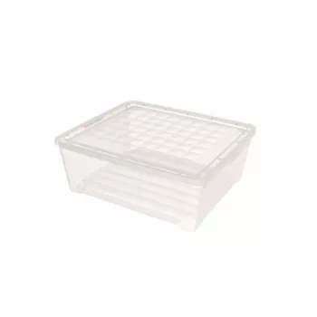 CURVER škatla Textilbox s pokrovom, 10L, prozorna, 34,2 x 29,7 x 12,5 cm