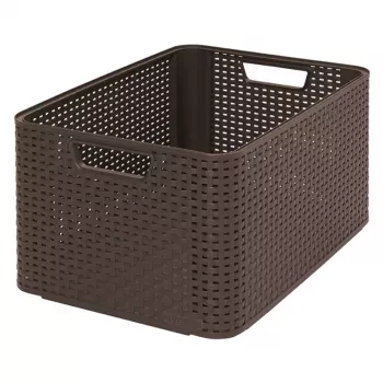 CURVER škatla Style L 43,6 x 32,6 x 23 cm temno rjava škatla za shranjevanje