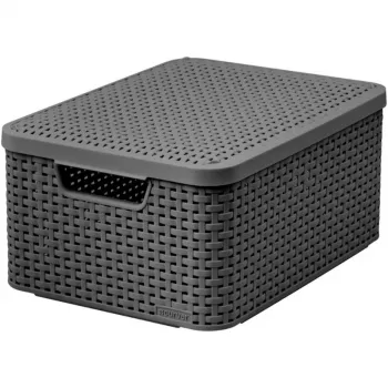 Curver Style M škatla za shranjevanje s pokrovom, 21,5L, temno siva, 39,3x29,3x18,7cm