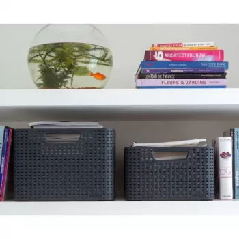 Curver Style M škatla za shranjevanje s pokrovom, 21,5L, temno siva, 39,3x29,3x18,7cm