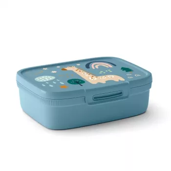 CURVER Snap Box pravokotna posoda za shranjevanje s pregradkom 1,8L modro-siva
