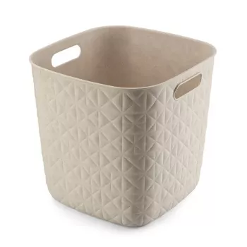 CURVER Softex kvadratna shranjevalna košara 15L kredno bela 27,9x27,9x26,9cm