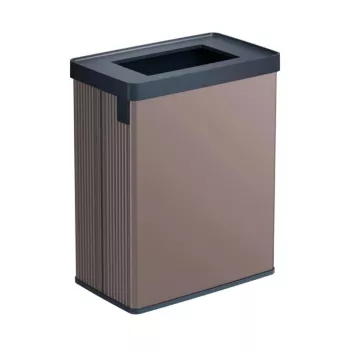 CURVER pravokotni metalizirani koš za smeti Verto Recycle 54L Pearl Pink