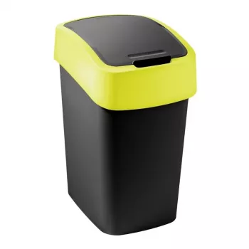 Curver Flip Bin 9L koš za smeti črn in rumen