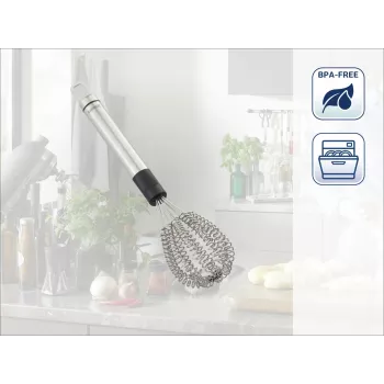 LEIFHEIT metlica Speed Quirl S, nerjavno jeklo, 27 cm, primerna za pomivalni stroj, belo-siva