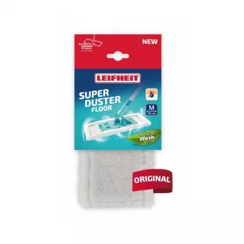 Leifheit SuperDuster Floor M nadomestna krpa, 33 cm, bela/modra