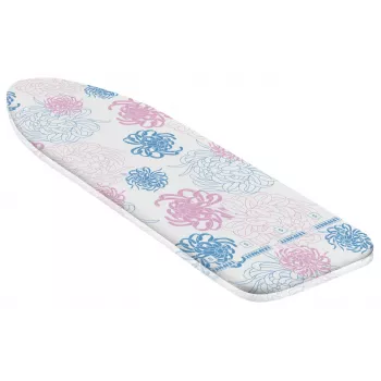 LEIFHEIT Cotton Classic S prevleka za likalno desko 112x34 cm, 100 % bombaž, penasta podloga, vrvica za zategovanje, modro-bel vzorec