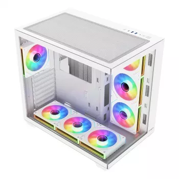 FSP Fortron M341-WA ohišje za PC Mid-Tower s kaljenim steklom in 4 ventilatorji ARGB