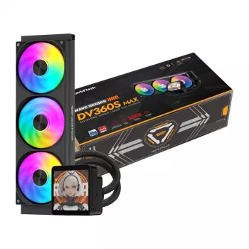 DarkFlash DV360S MAX 360mm ARGB AIO tekočinsko hlajenje CPU - črno