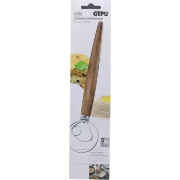 GEFU NEDO danska metlica za testo 14353, nerjavno jeklo in les, 33 cm