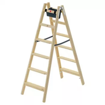 HAILO dvostranska lestev H77 ComfortLine lesena 2x6 stopnic