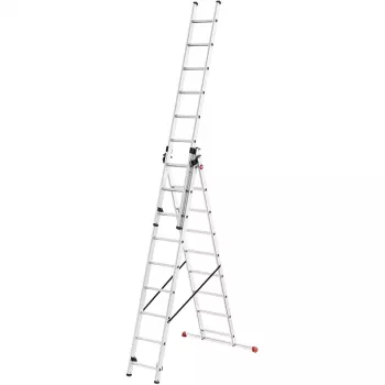 HAILO ProfiStep Combi lestev aluminijasta 3x12 prečk