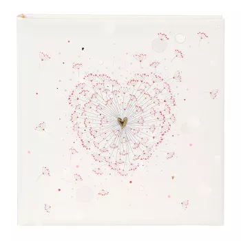 Goldbuch Golden Heart poročni foto album 30x31 cm, 60 belih strani, zlati folijski srčki 08 062