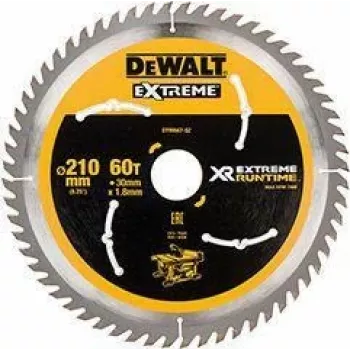 DEWALT Xtreme Runtime 210mm x 30mm 60Z krožno žagin list