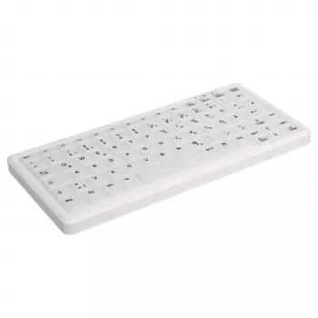 CONTOUR DESIGN Active Key MedicalKey AK-C4110 brezžična tipkovnica, QWERTZ DE, bela, IP68 razkužljiva, polnilna