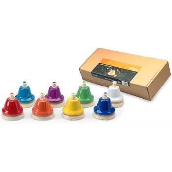 Stagg TB SET - 8-tonski diatonični namizni zvončki z mehanizmom na gumb, barvno označeni, C5-C6