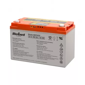 REBEL Deep Cycle Gel akumulator z zaslonom 12V 100Ah