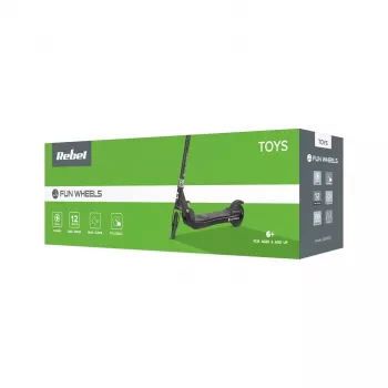 REBEL FUN WHEELS BLACK električni skiro 250W 25km/h 8 inch polne pnevmatike
