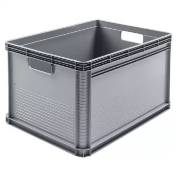 keeeper Robert 64L transportna škatla za velike obremenitve, nosilnost 60 kg, 600x400x320 mm, siva