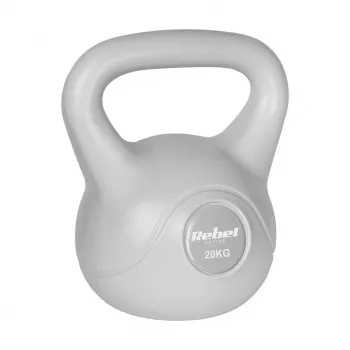 REBEL ACTIVE bitumenska kettlebell 20 kg siva